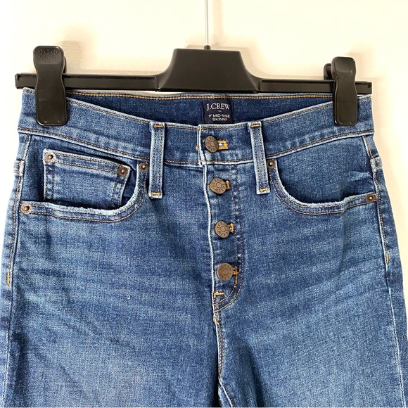 J. Crew 9” Button Fly High Rise Skinny Jeans - Picture 2 of 8